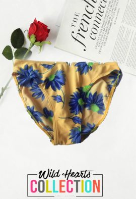 Resort Floral Print Microfiber High Waisted Bikini Brief