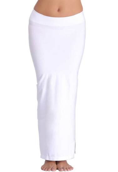 Way2like Women's Satin Petticoat Saree Underskirt Sari Underwear Free Size  Adjustable (White) (Silver) at  Women's Clothing store