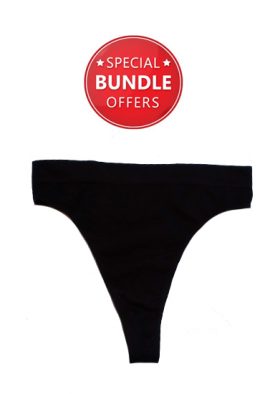 Snazzyway Black High Waisted Black Panty