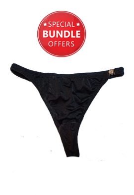 Sets of 2 Black Branded Hot Panties