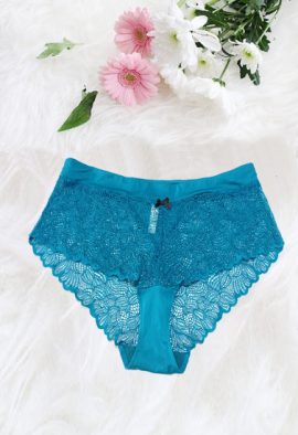 Cacique Full Net Blue Luxurious Hipster Panty