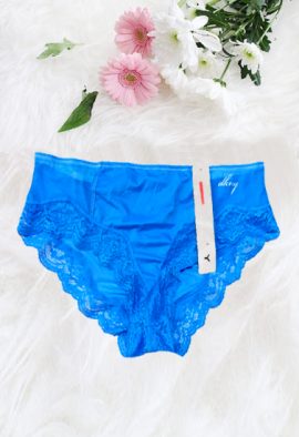 DKNY Blue Romantic Night Scalloped Lace Hipster