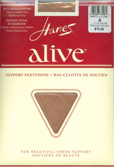 Hanes Alive Full Support Control Top Pantyhose ()