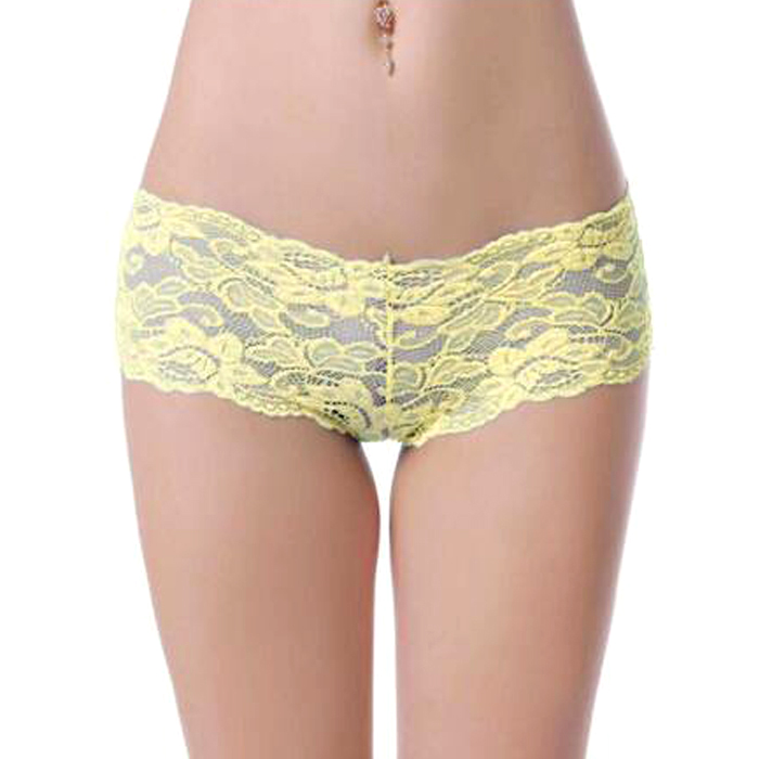 Meshal Women's Sexy Underwear Seamless Brief Lace Boyshort Panties