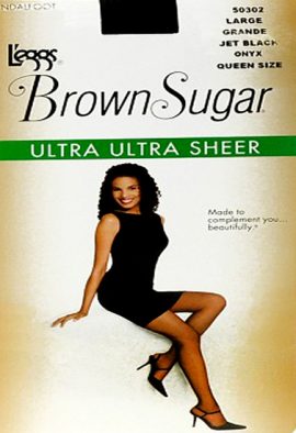 Brown Sugar Reinforced Panty & Toe Off Black Pantyhose