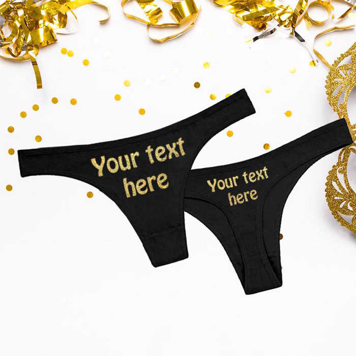 Your Words Here Custom Personalized Thong Panty