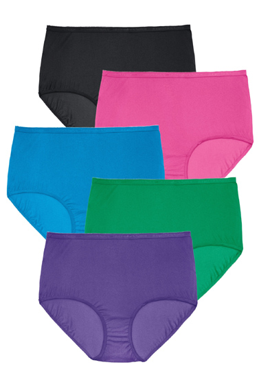 Fruit of the Loom Women's 5 Pack Microfiber Low Rise Hipster Panties