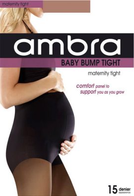 Ambra baby bump black tall 15 denier women pantyhose