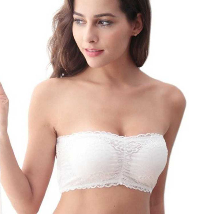 Women's Fashion Lace Padded Bandeau Tube Top