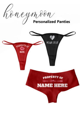 Snazzy Honeymoon Personalized Panties Pack()