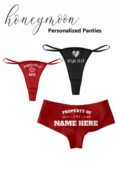 Snazzy Honeymoon Personalized Panties Pack()