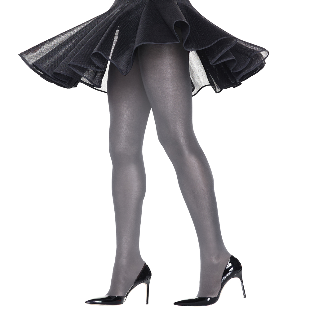 Graphite Grey Glossy Metallic Party Evening Prom Thicker Tights Pantyhose  T45 