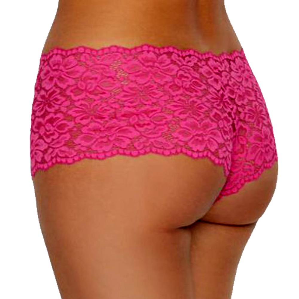 Women's Plus size Sexy Must Haves Lace Cheeky Boyshort Panty 6XL