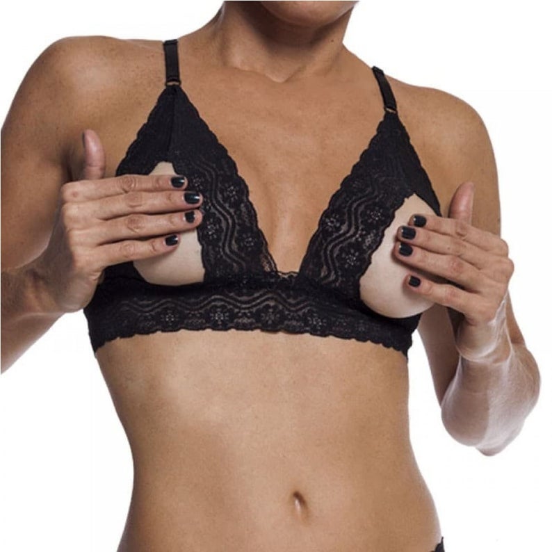 Very sexy open cup black lace bra