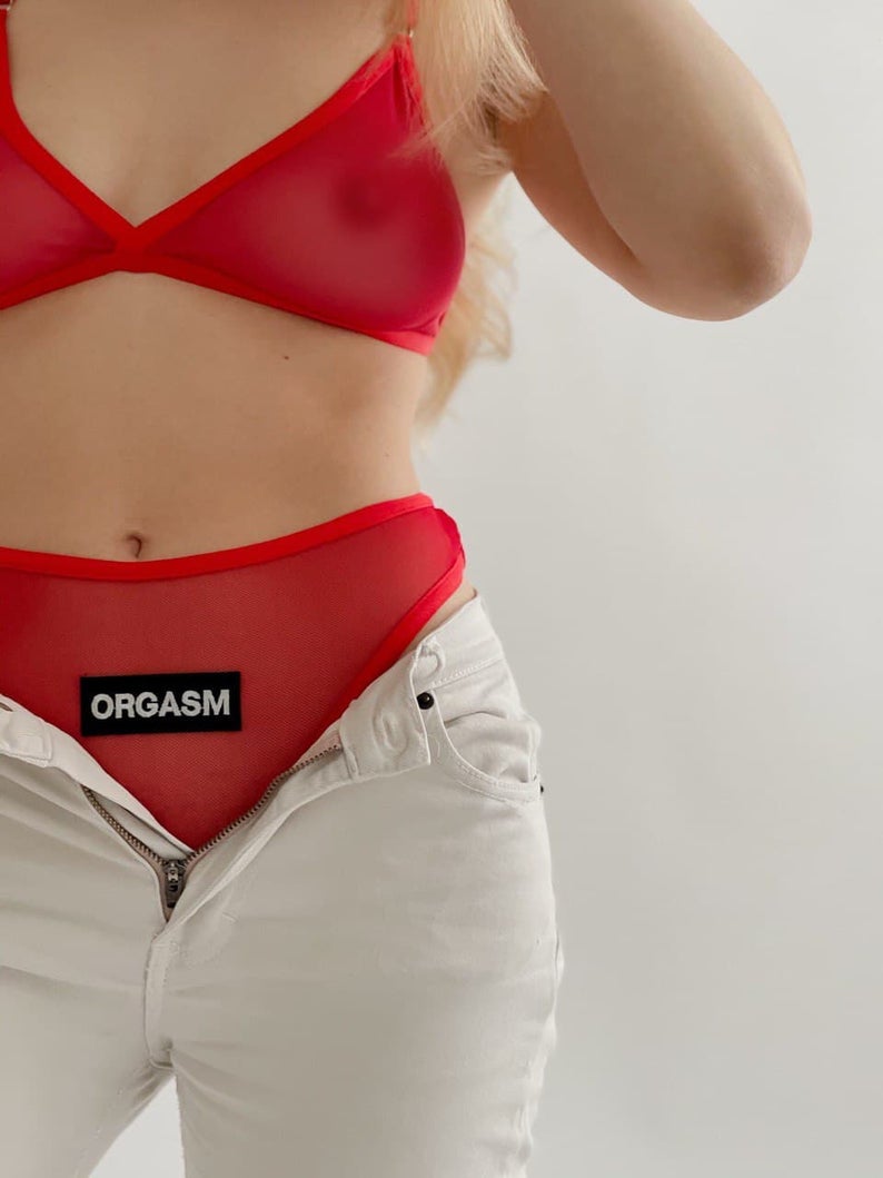 Orgasm Printed Panty Underwaer, sexy panty gift, Snazzyway