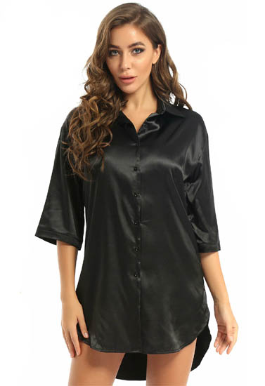 satin sleep shirt dress