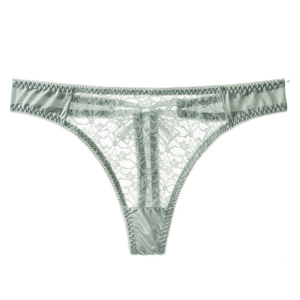 Plus size see through lace mesh tanga thong | Snazzyway