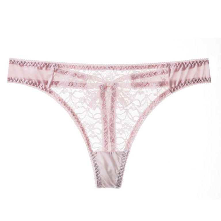 Plus size see through lace mesh tanga thong | Snazzyway