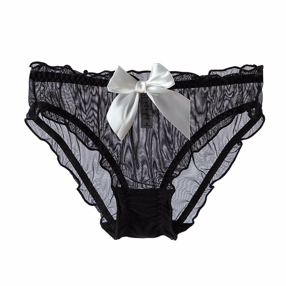 Elegant Crotch Lace Briefs Bow Panties