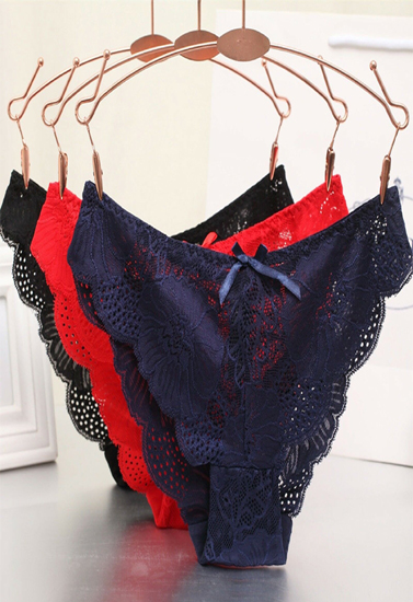 Plus Size Panty Low Solid Sexy Panties with Bow Underwear Panties  Women-red_Panties_3XL : : Fashion