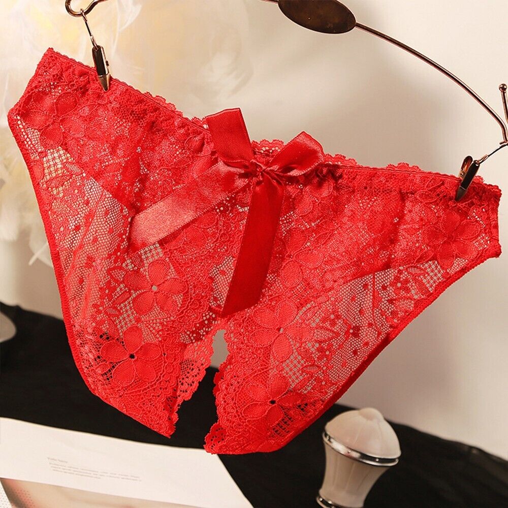 4 pack Open Crotch Panties Lace Lingerie Women Sexy Lace Panties