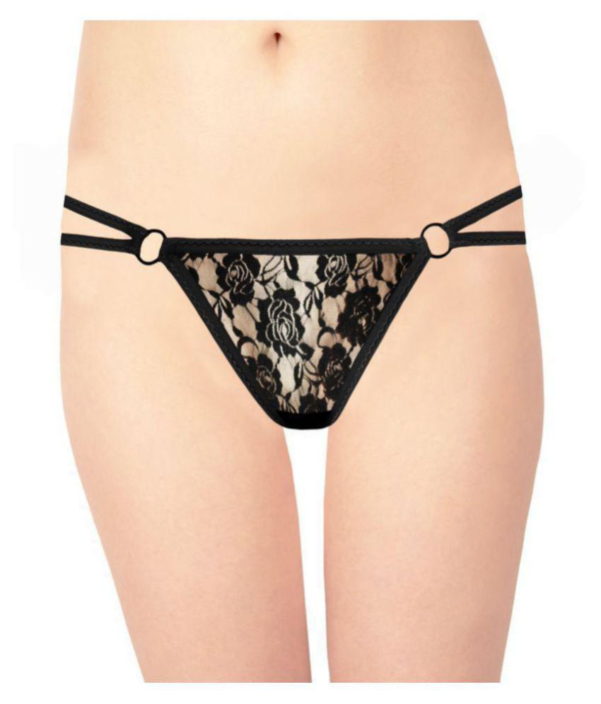 Women's Lace G String & Thong Panties (Pack of 2)