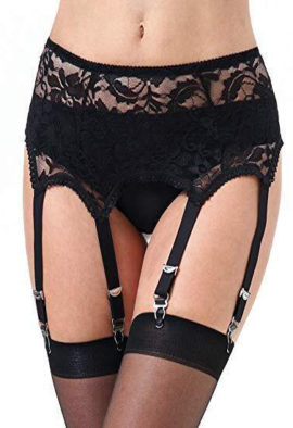 Lace Garter Belt with Six Straps- Sexy Lingerie