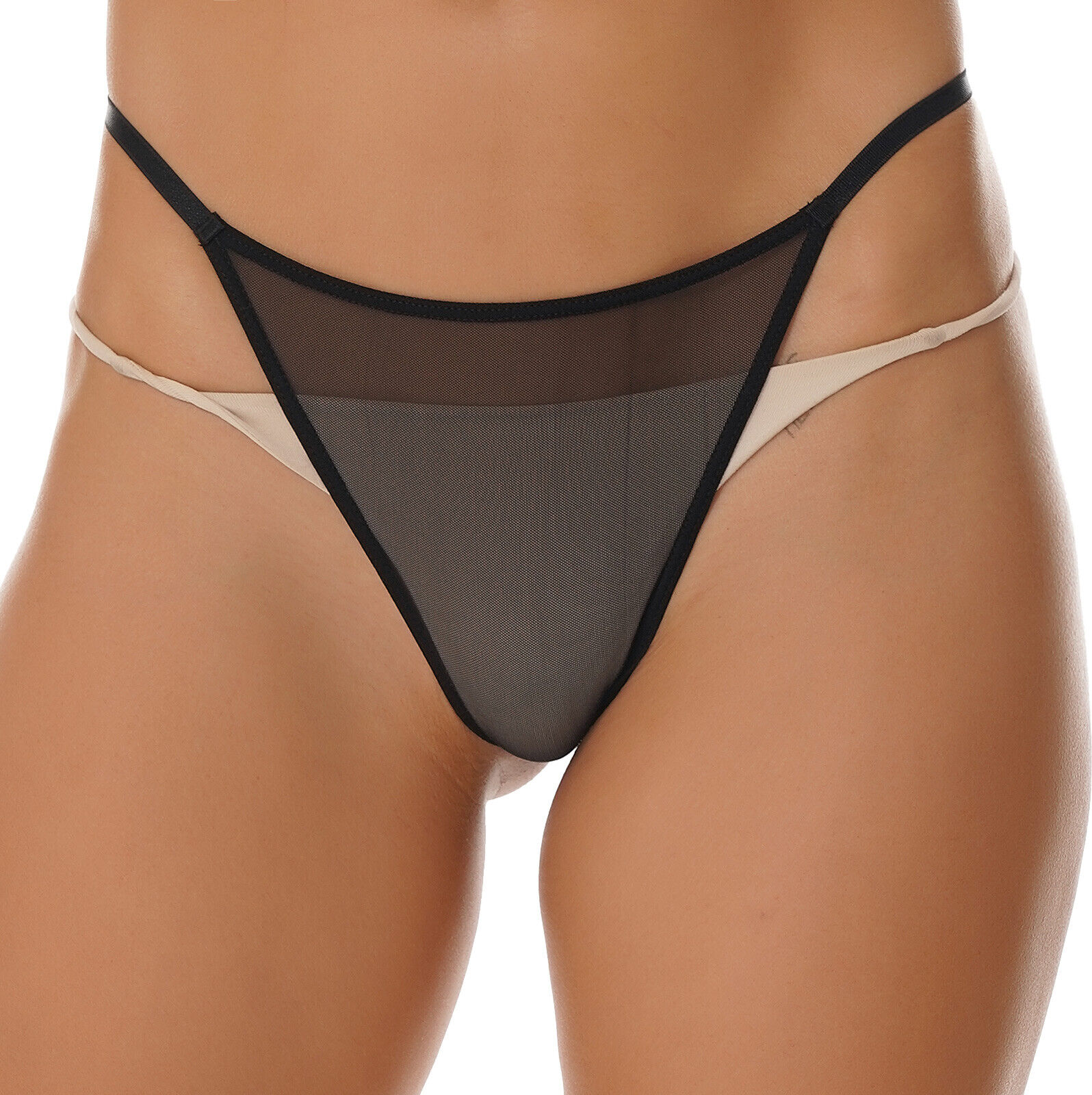 Lace See-through Triangle G-String Panty