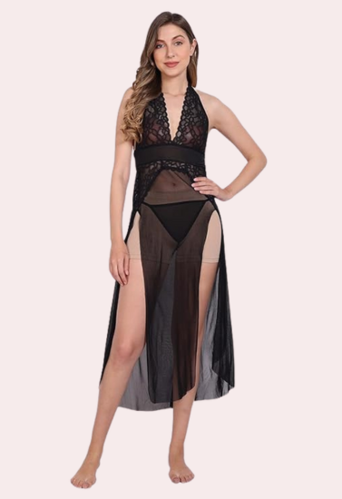 Sensual Mesh Nightgown for Women