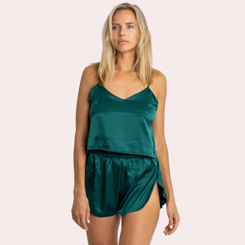 Sexy Silk Honeymoon Cami and Shorts Set for Her