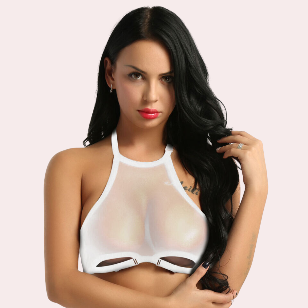 Fully Clear Bra without Padding or Wires