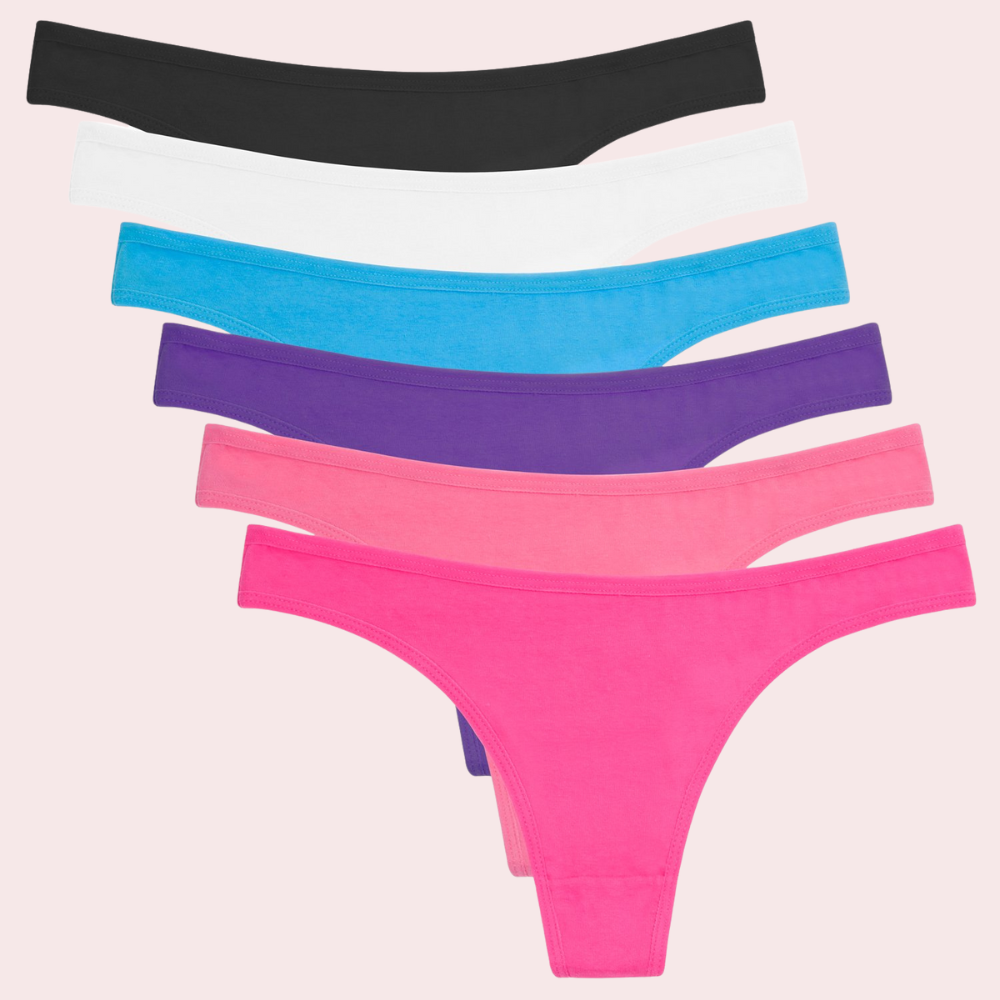 2-Pack Soft Cotton Thongs for Daily Elegance