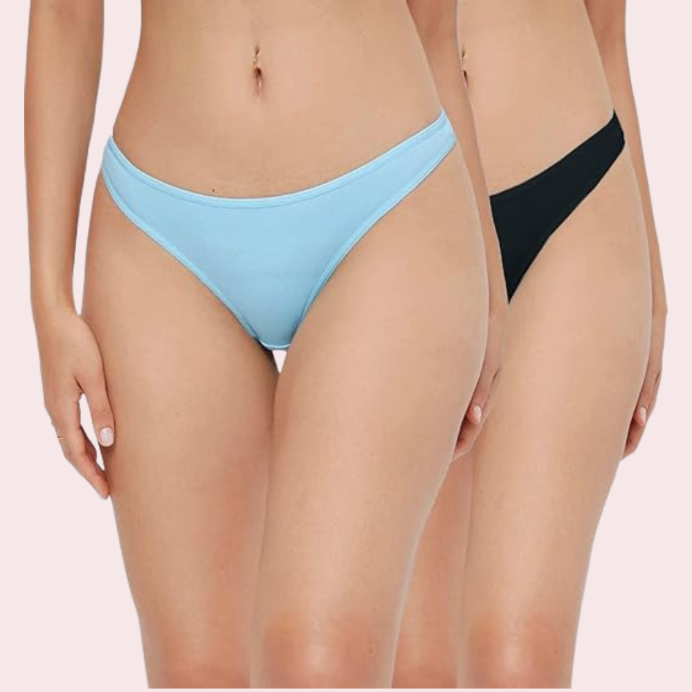 2-Pack Breathable Cotton Thongs for Dynamic Days