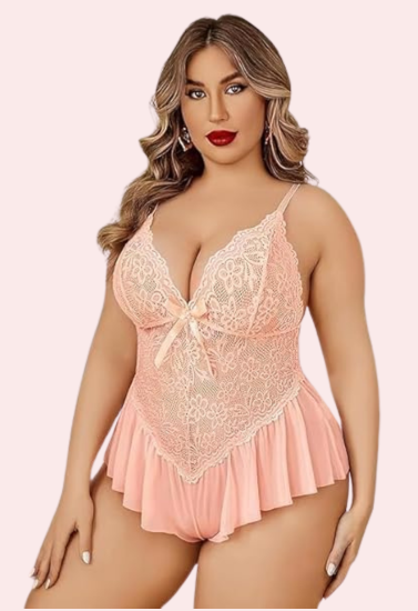 Provocative Lace Teddy Bodysuit Nightie