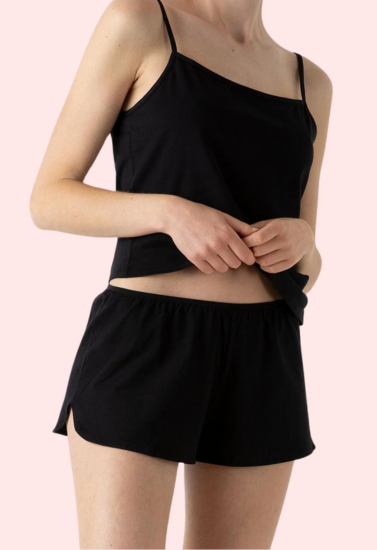 Black 100% Organic Cotton French Knickers