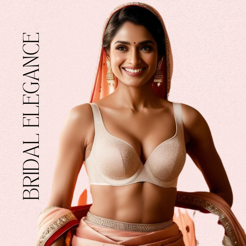 Seamless bridal bra for wedding outfit.